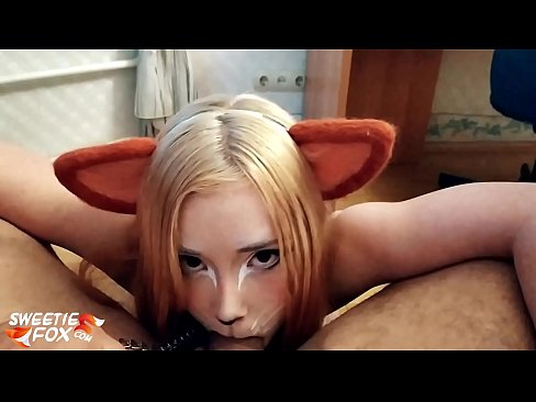 ❤️ Kitsune sväljer kuk och sperma i munnen ️ Super sex at us ❤